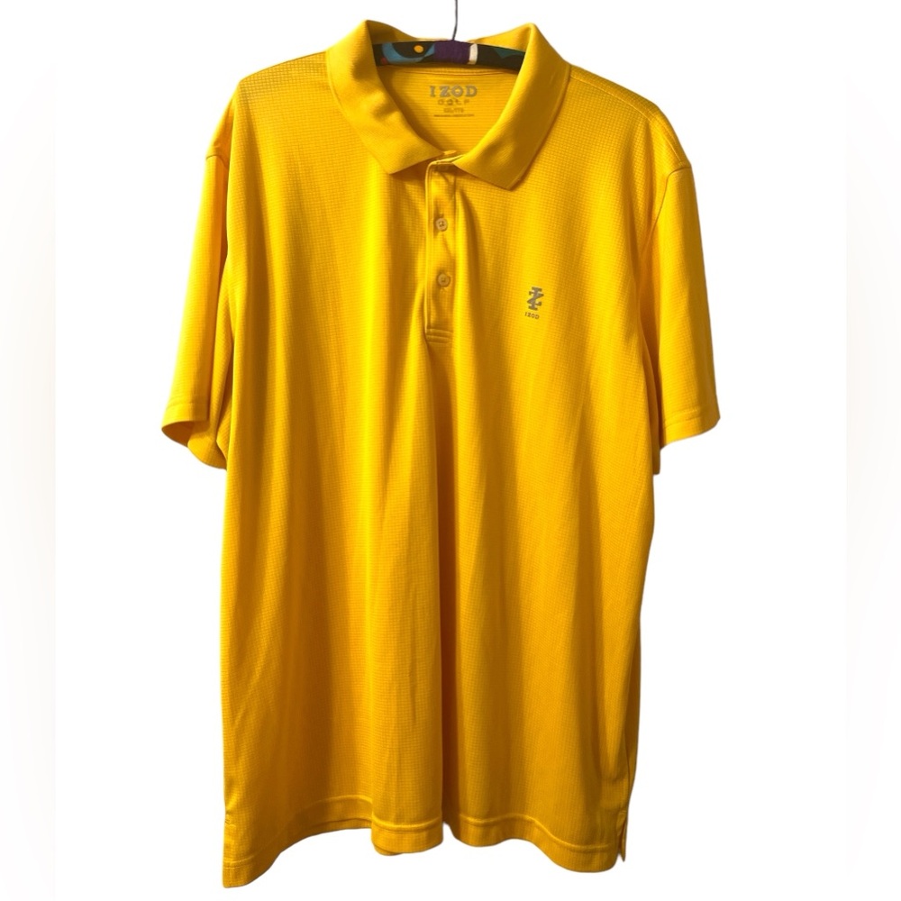 IZOD GOLF Men’s Yellow Polyester Polo Shirt Size XXL